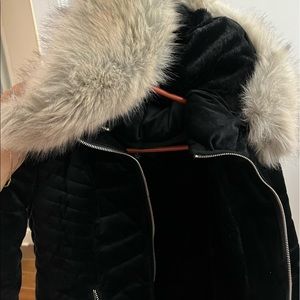 Velvet puffer jacket